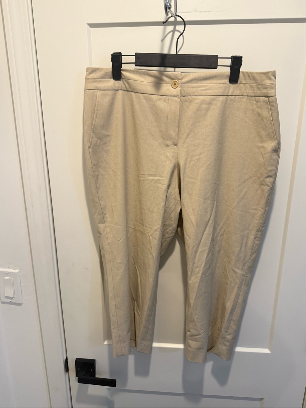 Talbots Beige Straight-Leg Ankle Pants